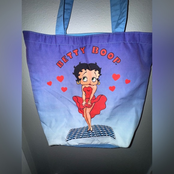 VINTAGE BETTY BOOP TOTE BAG 18" X 16" "MARILYN MONROE" POSE OVER GRATE - Picture 2 of 9
